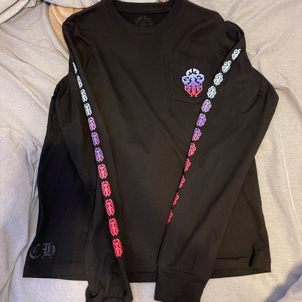 Chrome hearts L/S dagger gradient tee